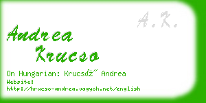 andrea krucso business card